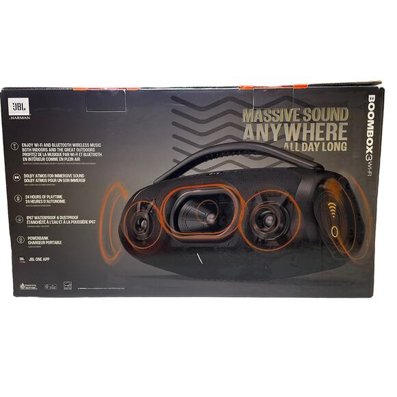 JBL Boombox 3 Wi-Fi Portable Wireless Waterproof Speaker 180W Brand New - Picture 4 of 6